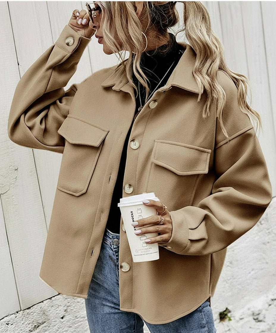 Manteau Douceur Contrastée | Raffinement moderne & confort absolu