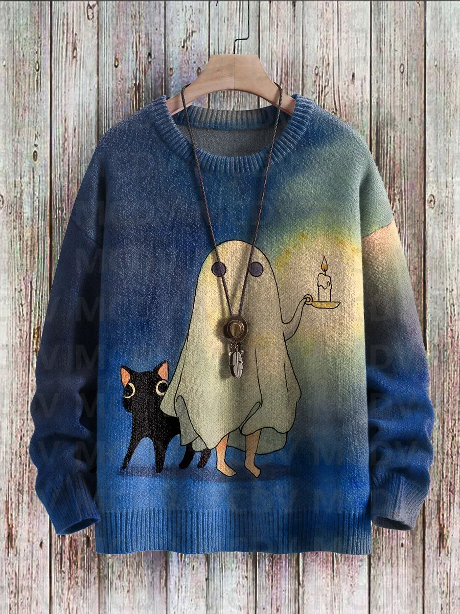 Pull Vintage Chat Adorable