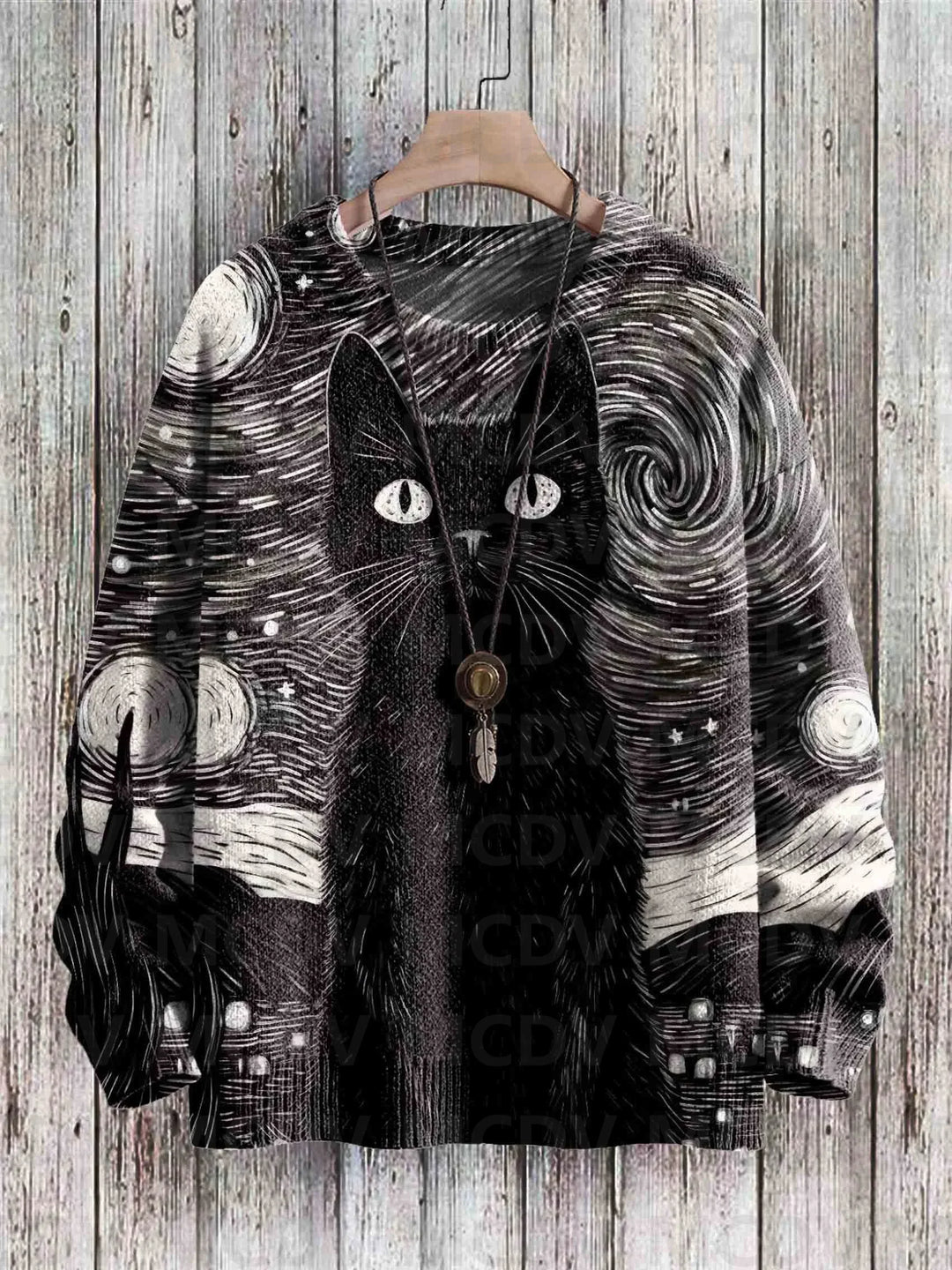 Pull Vintage Chat Adorable